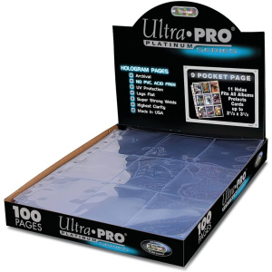 BOX - PÁGINAS PARA CARPETA DE 3 ANILLOS (sheets) - Ultra Pro Platinum Series (100un)